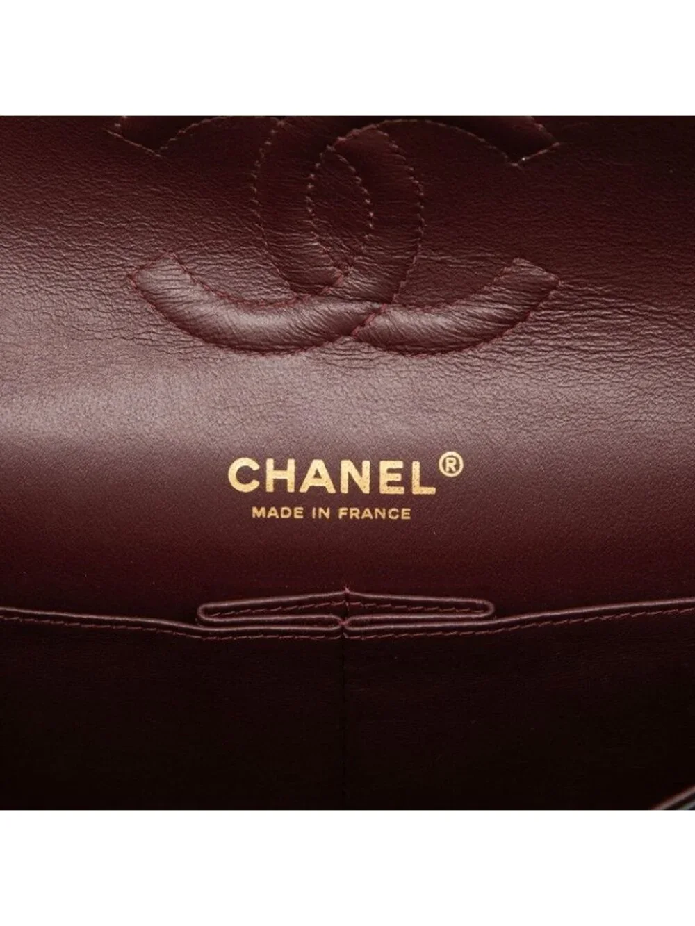 Chanel CC Logo Double Flap Quilted 25 Chain Shoulder Bag Black Lambskin